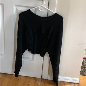 Black super cropped sweater